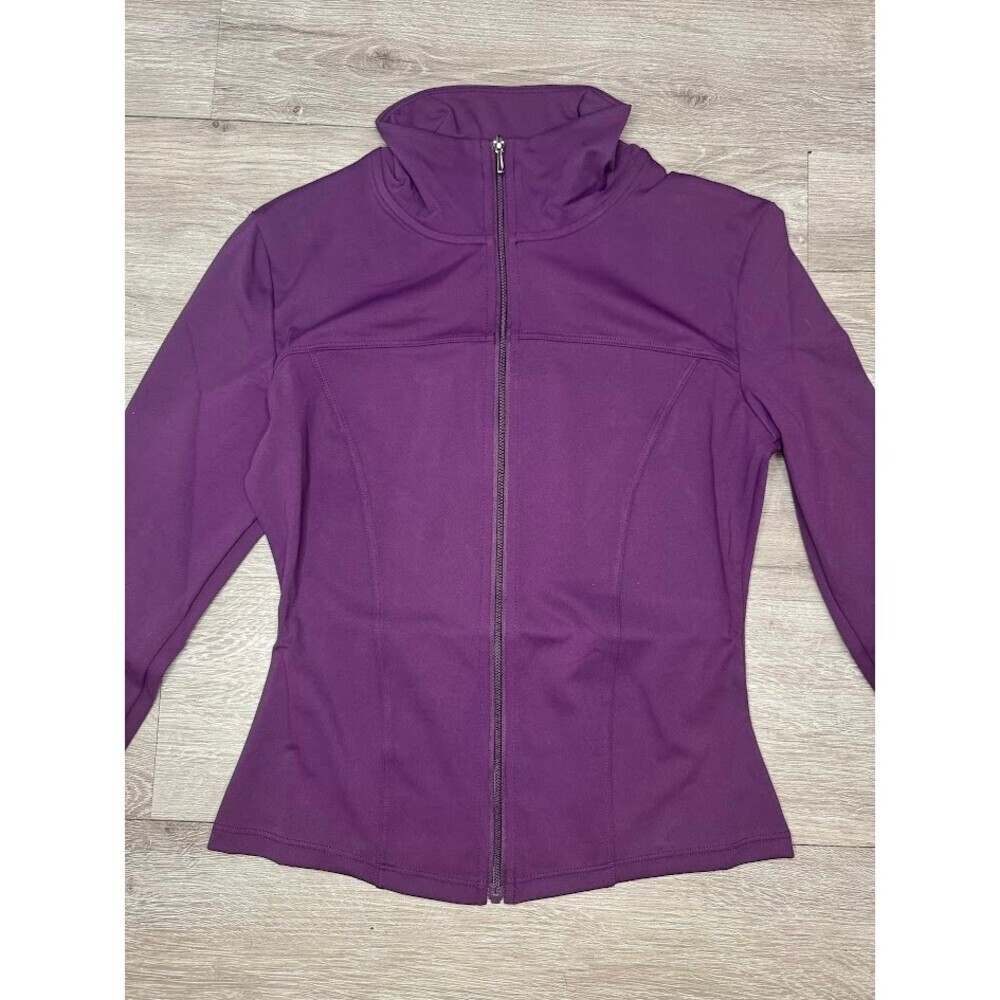 Plum Purple Sculpt Zip Jacket Thumbhole Athleisure Activewear